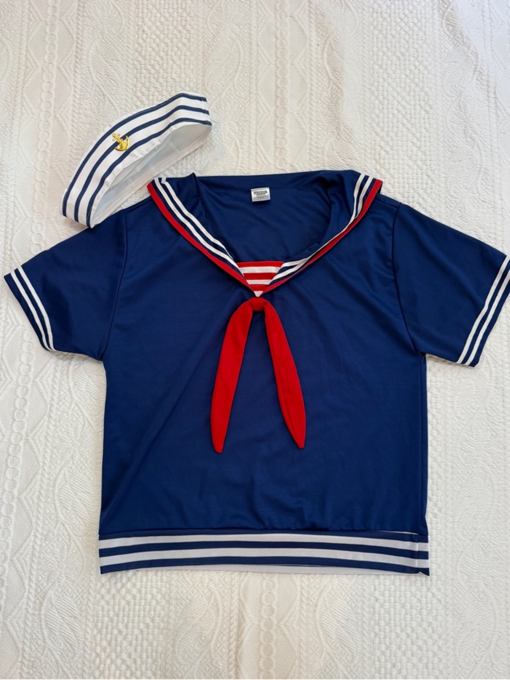 Stranger Things Steve Scoops Costume Shirt Hat Adult Large